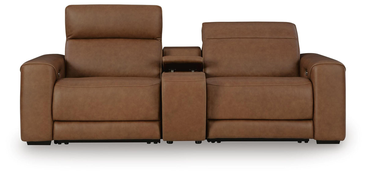 Magic Man 2-Piece Power Reclining Sectional Loveseat with Console