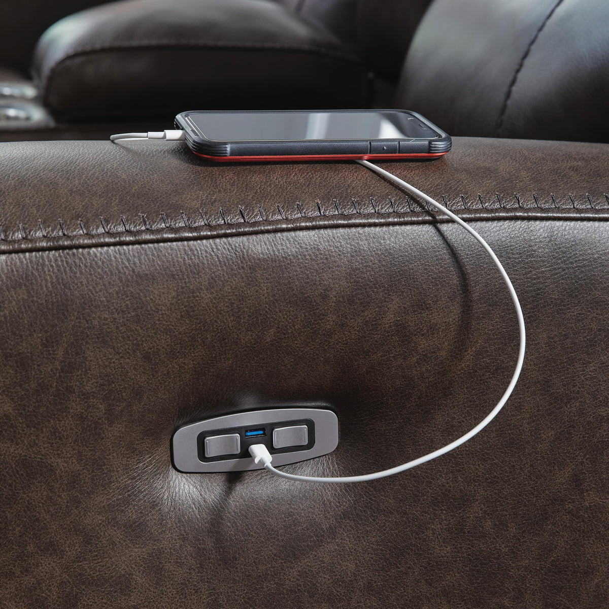 Crossplex Power Reclining Loveseat with Console