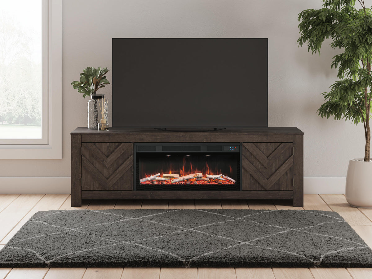 Cayboni 71" TV Stand with Electric Fireplace