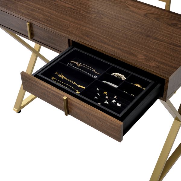 Coleen Vanity Desk w/Mirror & Jewelry Tray