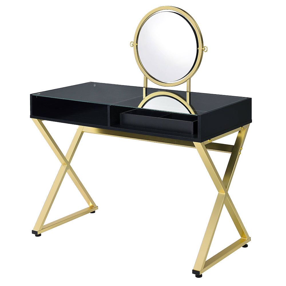 Coleen Vanity Desk w/Mirror & Jewelry Tray