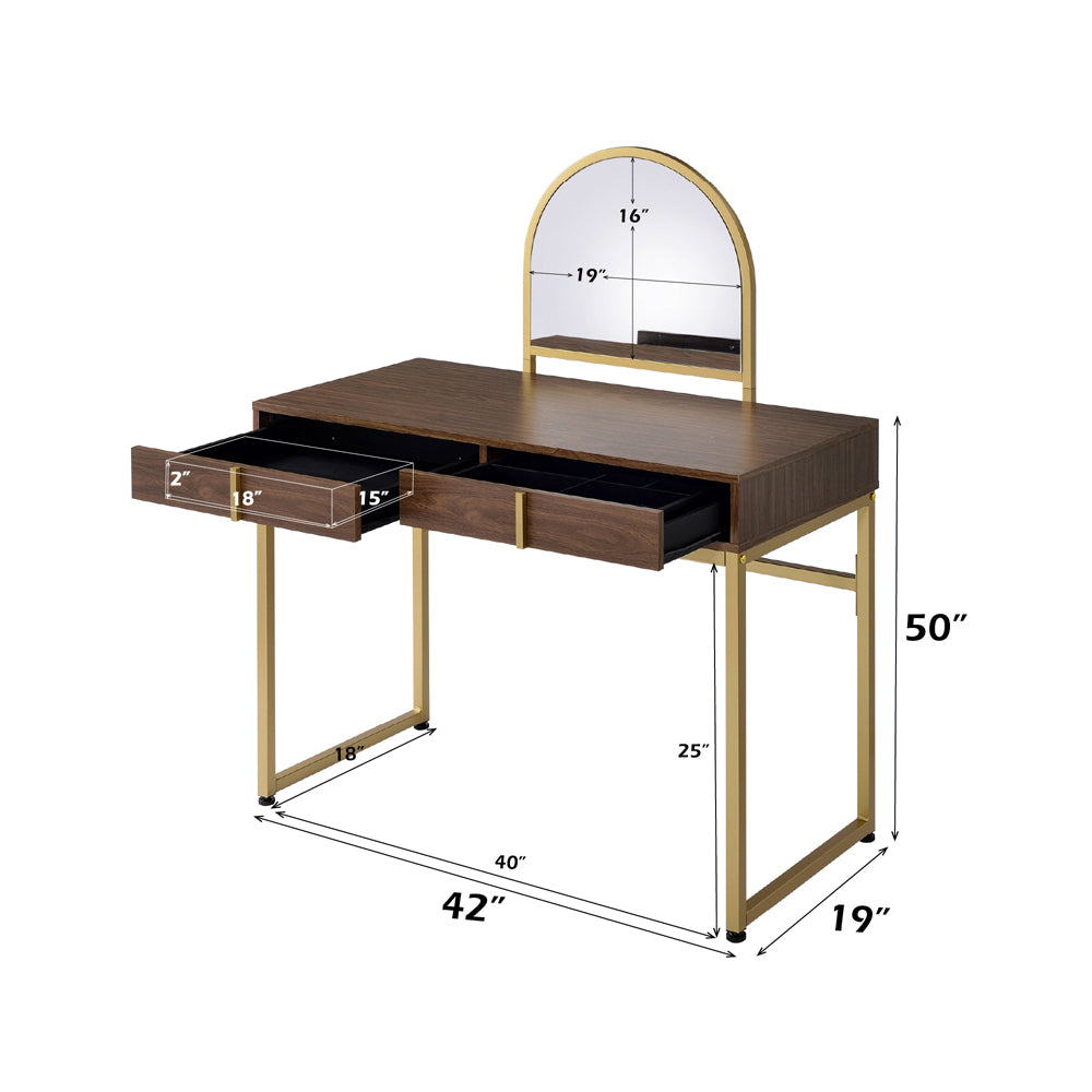 Coleen Vanity Desk w/Mirror & Jewelry Tray