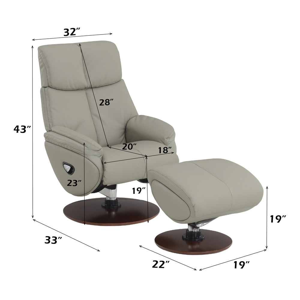 Kandoro Accent Chair w/Swivel & Ottoman