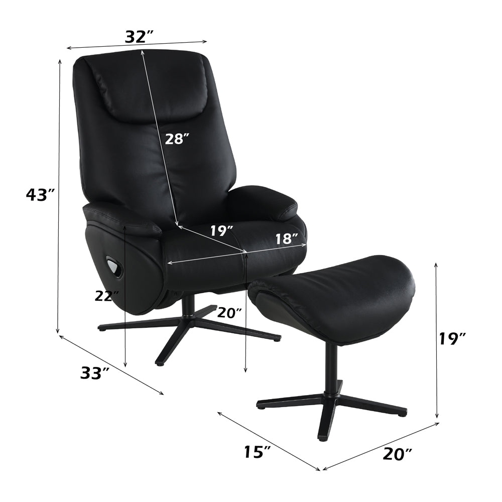 Labonita Accent Chair w/Swivel & Ottoman