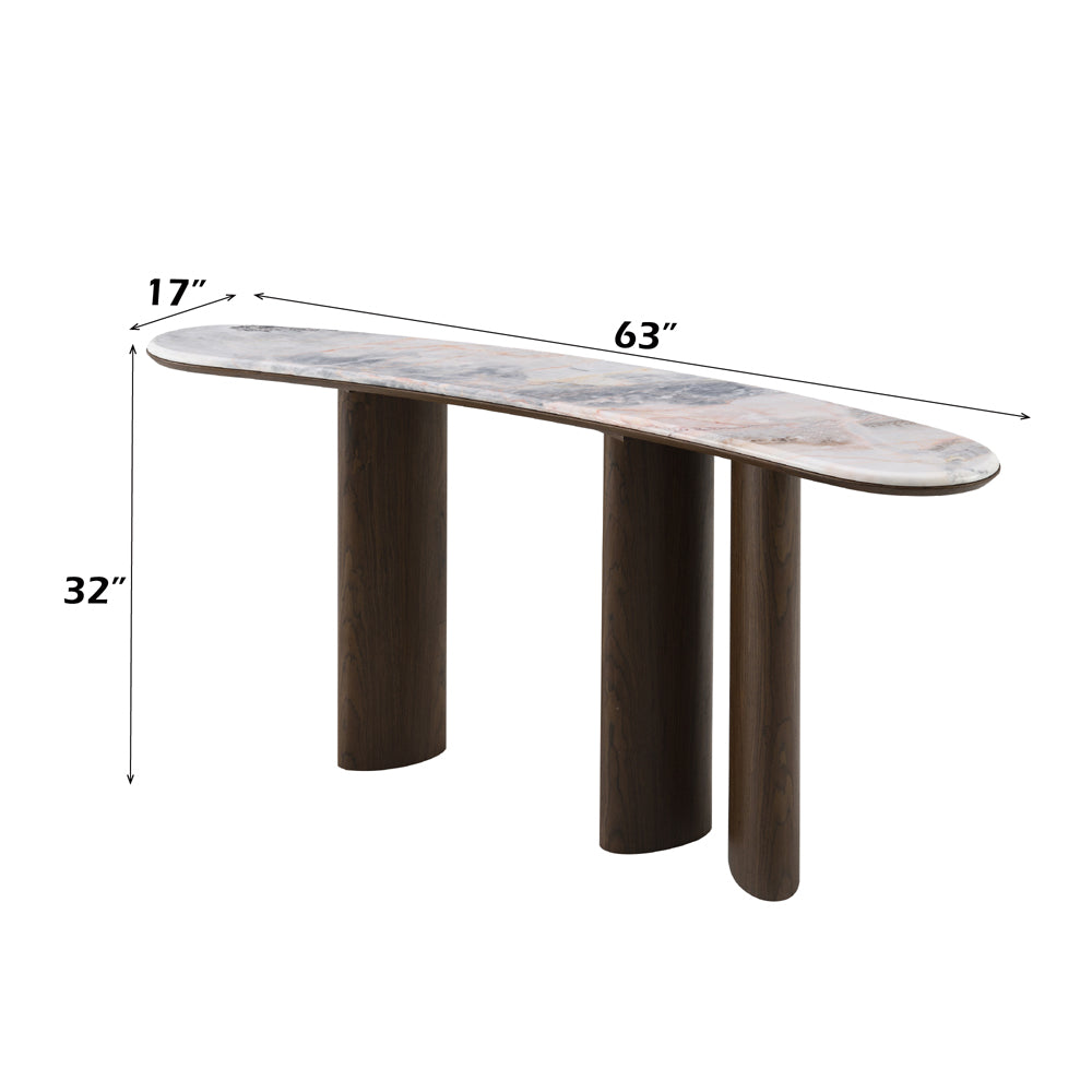 Hanale Console Table w/Natural Marble