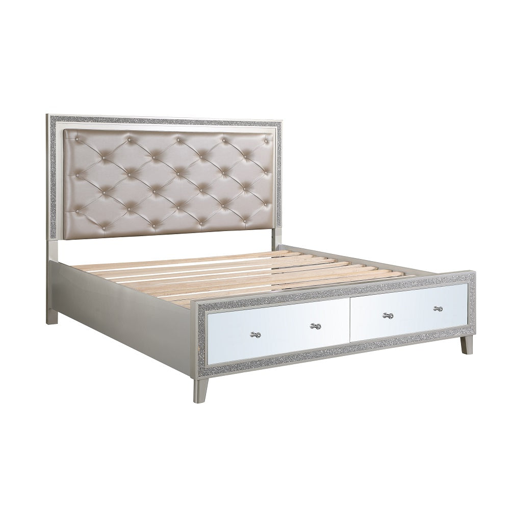 Sliverfluff CK Bed w/Storage & LED