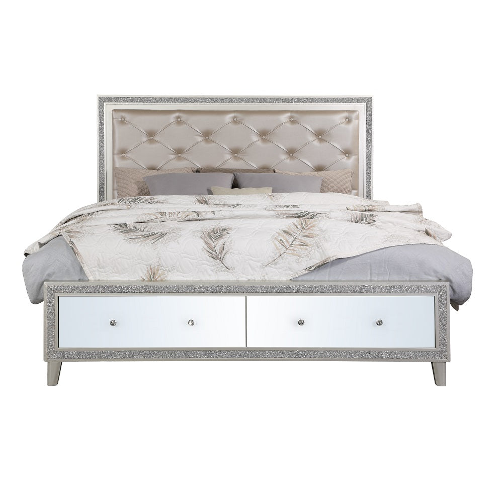 Sliverfluff CK Bed w/Storage & LED