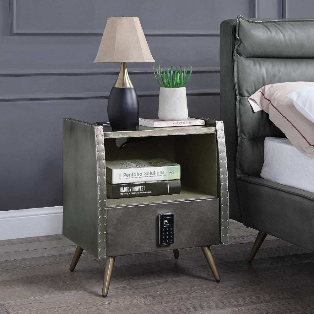 Doris Nightstand w/USB Port & Electric Lock