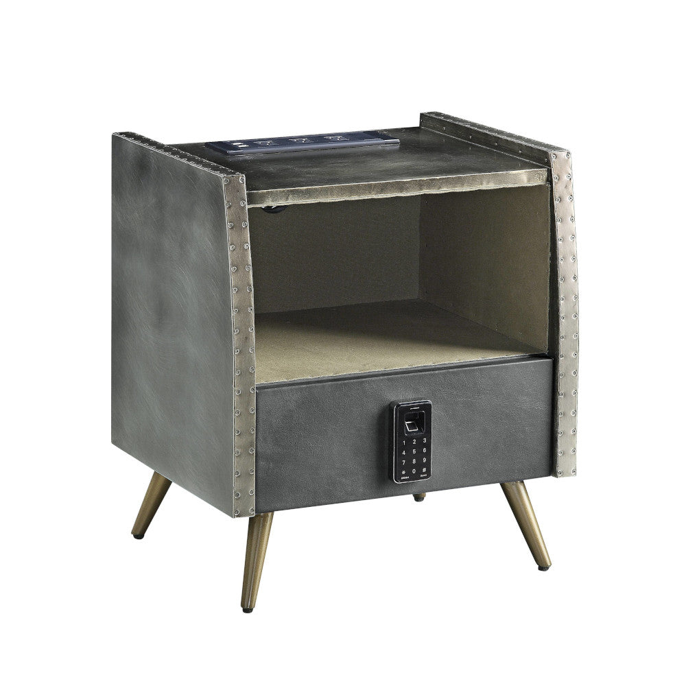 Doris Nightstand w/USB Port & Electric Lock