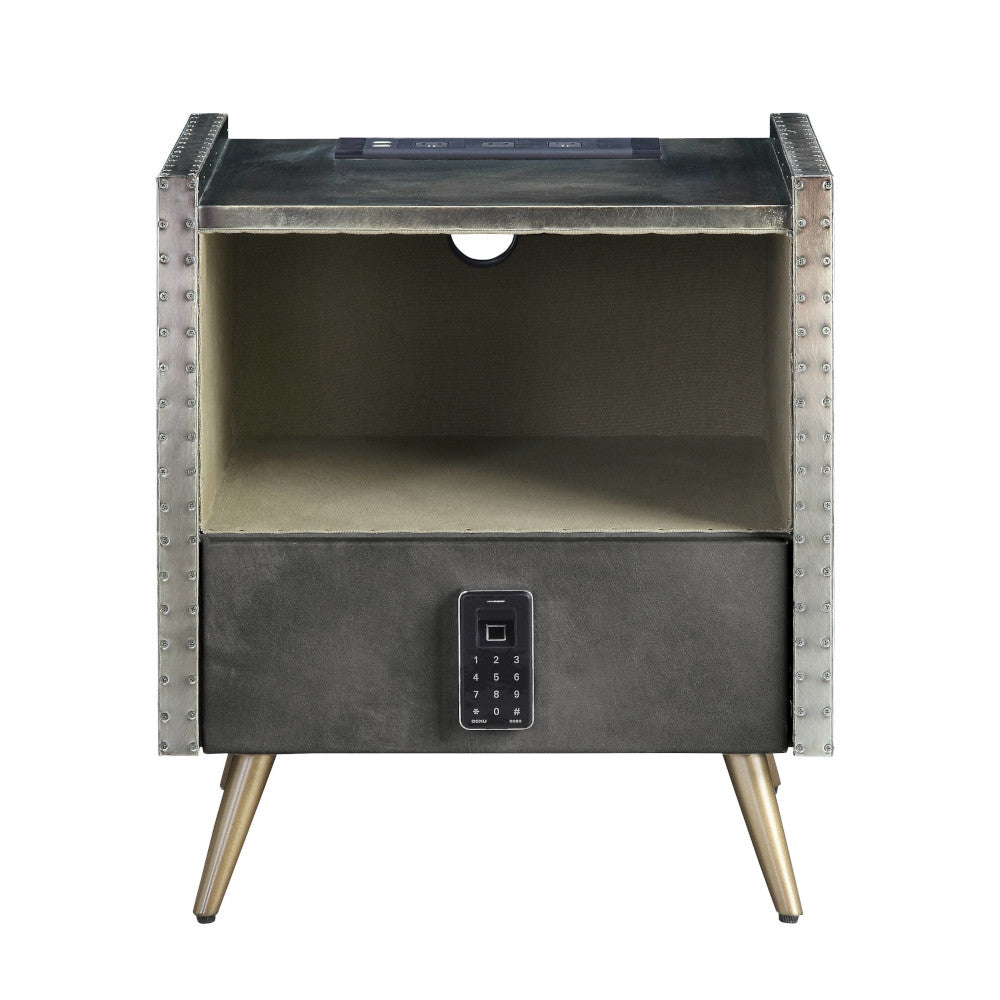 Doris Nightstand w/USB Port & Electric Lock