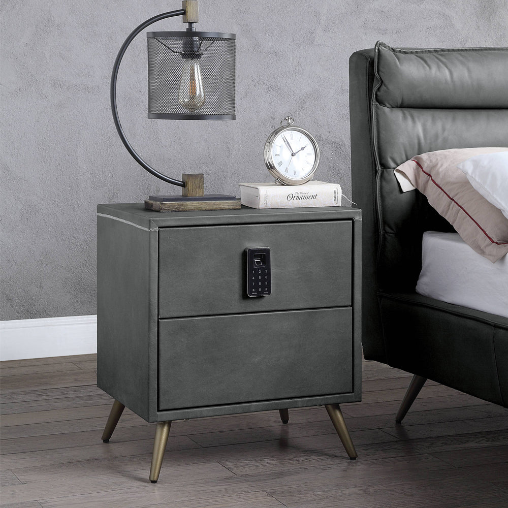 Doris Nightstand w/USB Port & Electric Lock