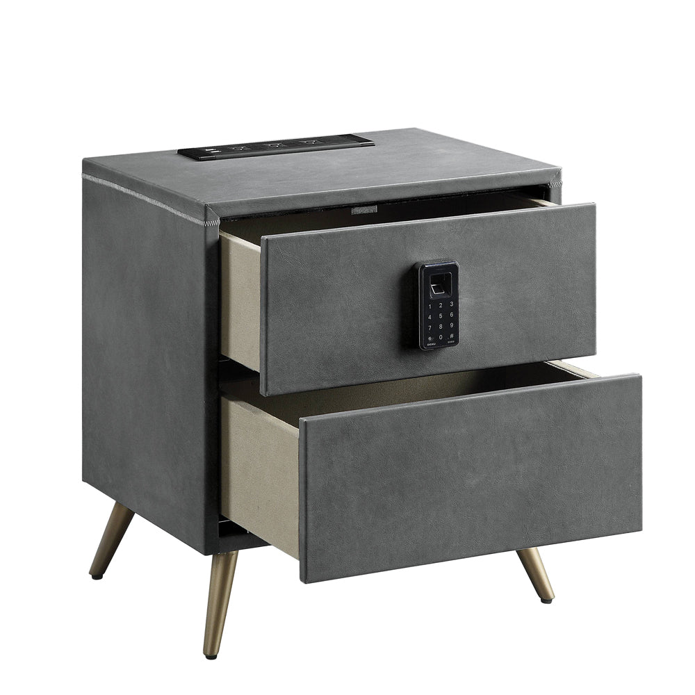 Doris Nightstand w/USB Port & Electric Lock