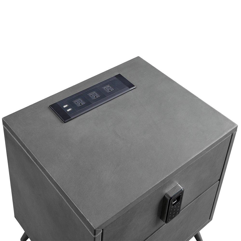Doris Nightstand w/USB Port & Electric Lock