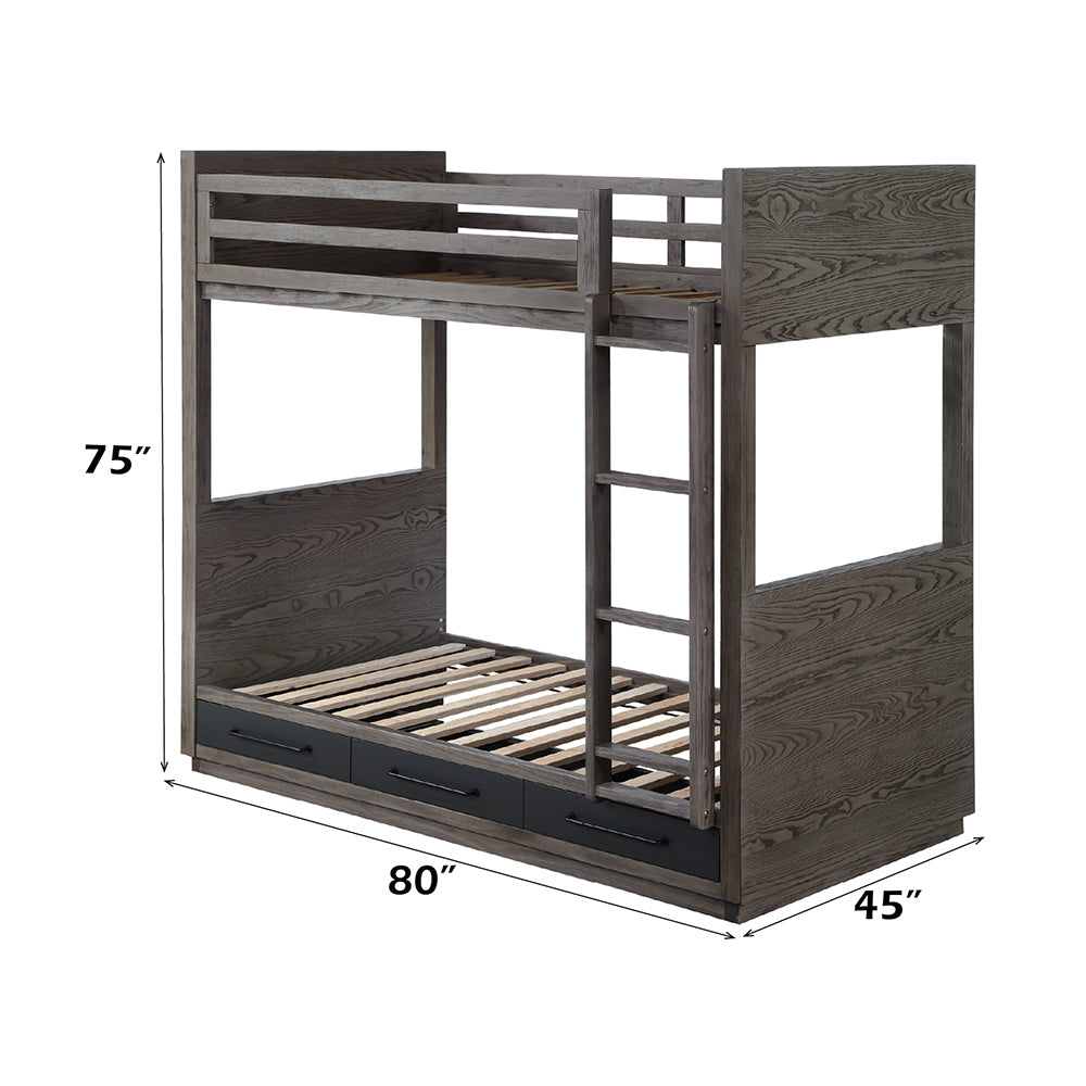 Estevon Bunk Bed (T/T) w/Storage