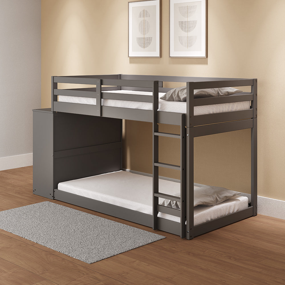 Gaston Bunk Bed (T/T) w/4 Drawers & 3 Compartments