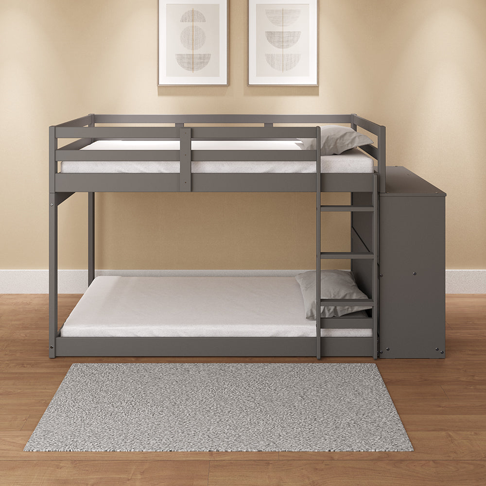 Gaston Bunk Bed (T/T) w/4 Drawers & 3 Compartments