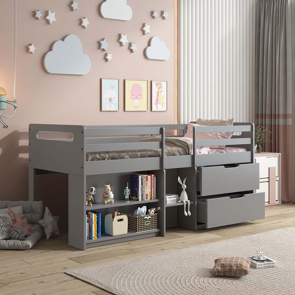 Fabiana Twin Loft Bed w/Storage