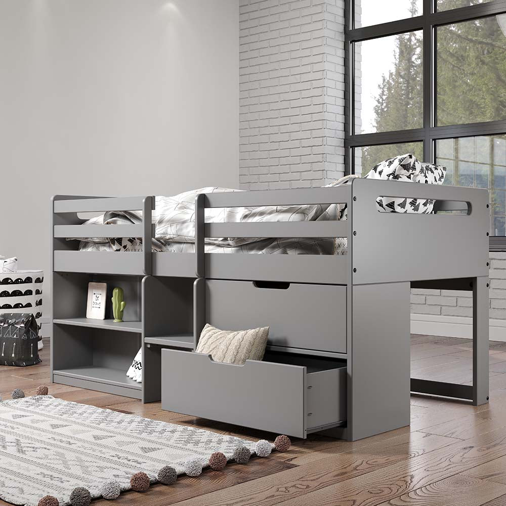 Fabiana Twin Loft Bed w/Storage