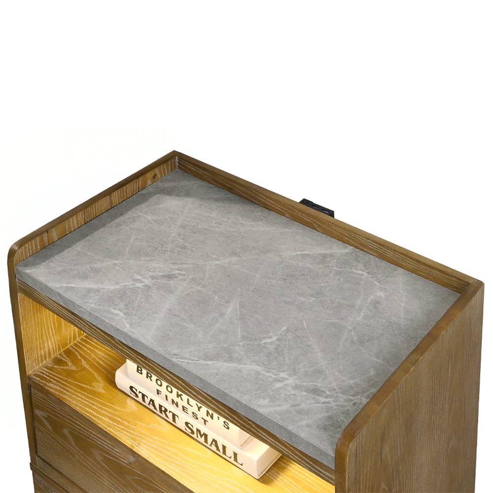 Garcia Nightstand w/LED & USB