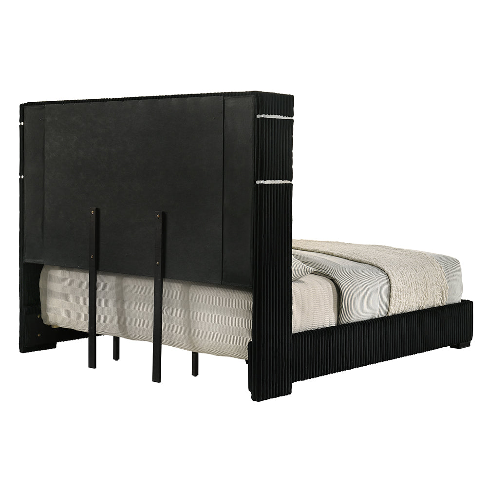 Garner EK Bed w/Fireplace, LED, Reading Light, Speaker, Bluetooth & USB
