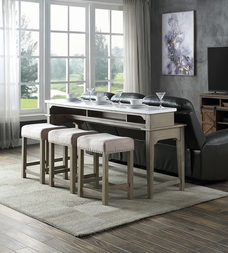 Wandella 4Pc Pack Counter Height Table Set w/USB Port