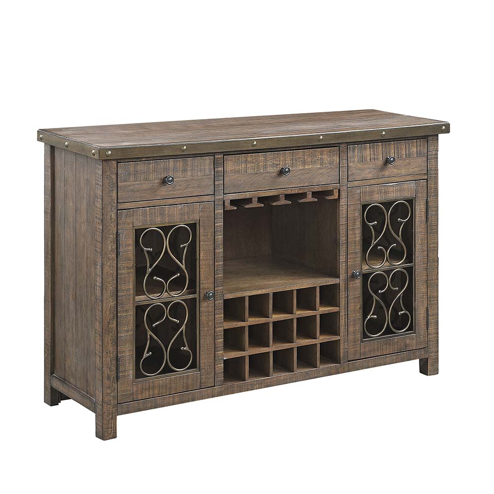 Raphaela Server w/Cup Holder & Wine Rack