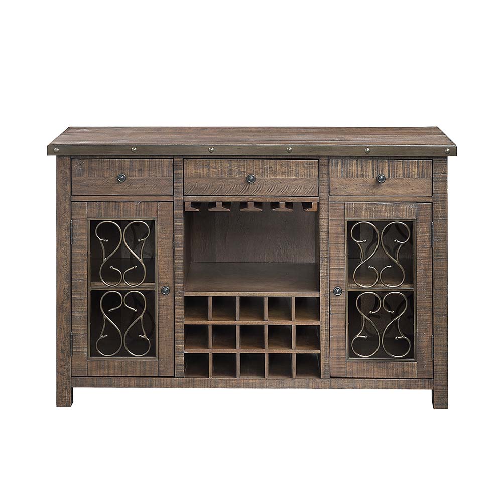 Raphaela Server w/Cup Holder & Wine Rack