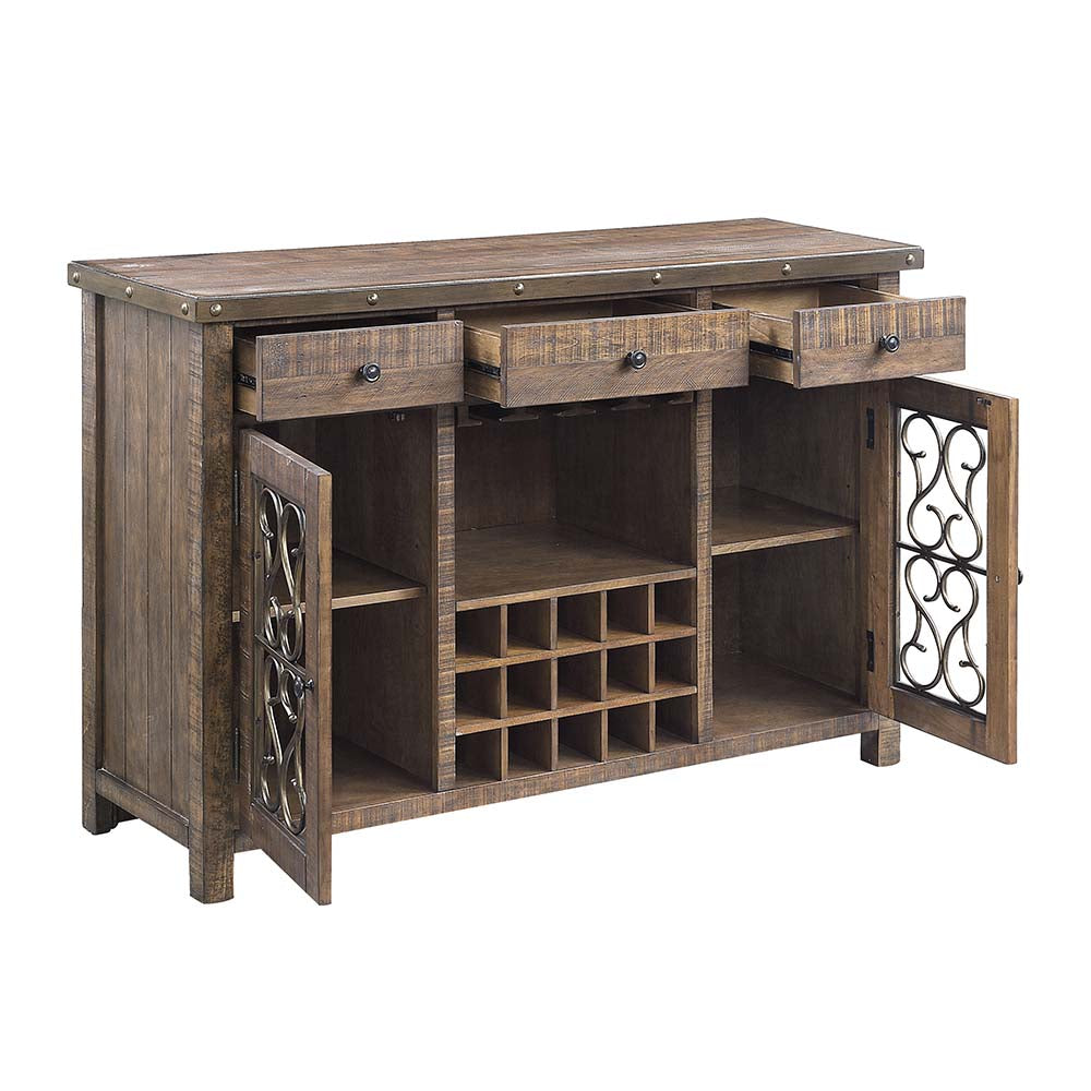Raphaela Server w/Cup Holder & Wine Rack