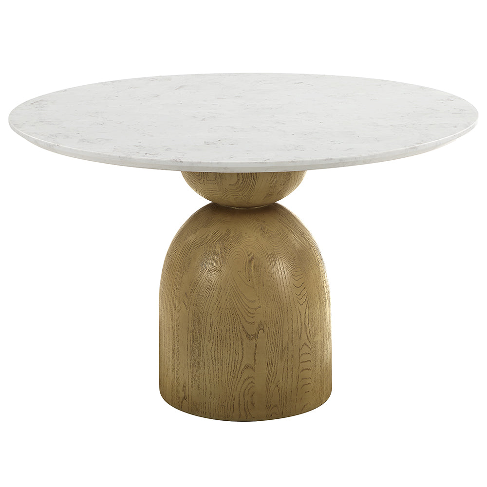 Kala Round Dining Table w/Natrual Marble Top