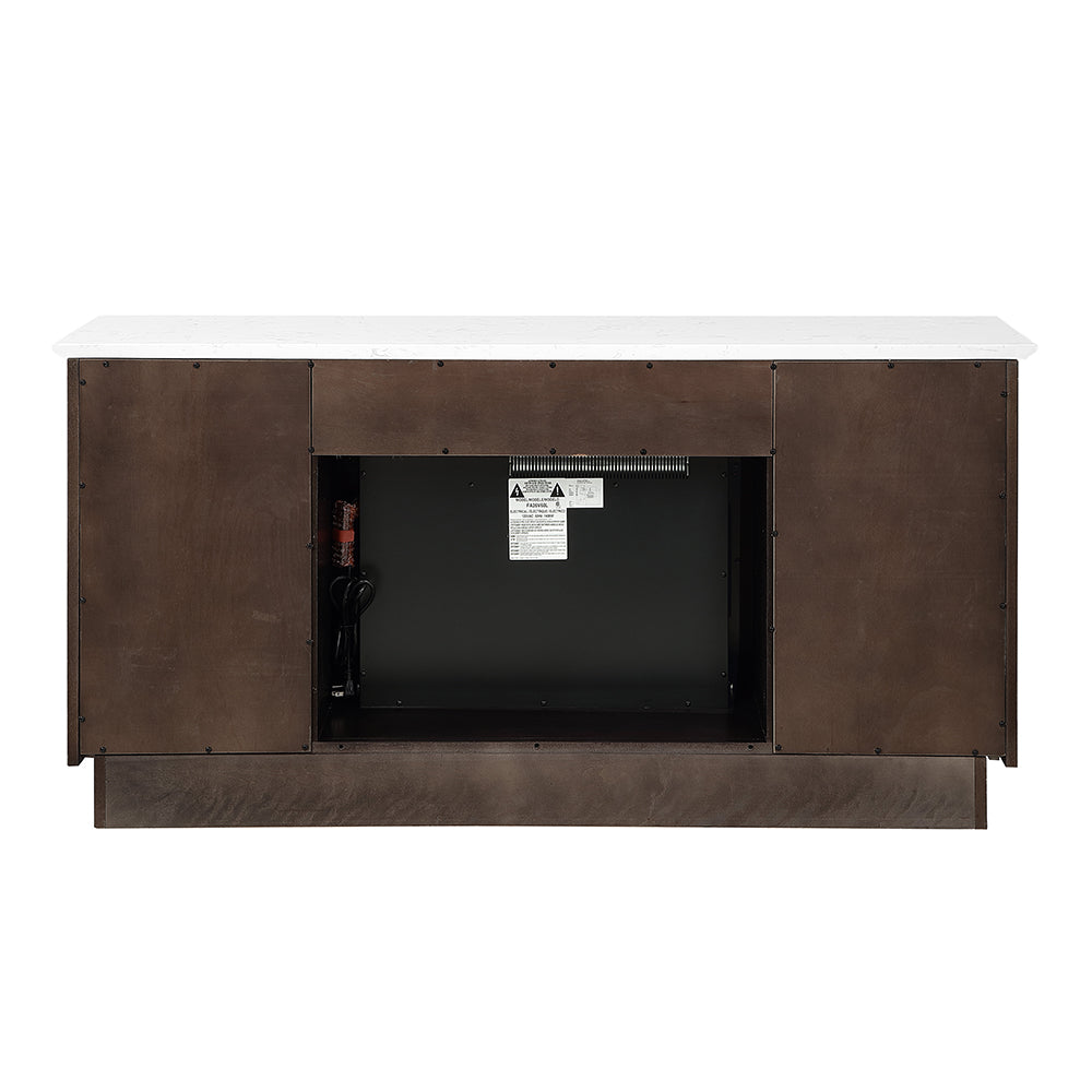 Jaramillo Server w/Natural Marble Top & Fireplace