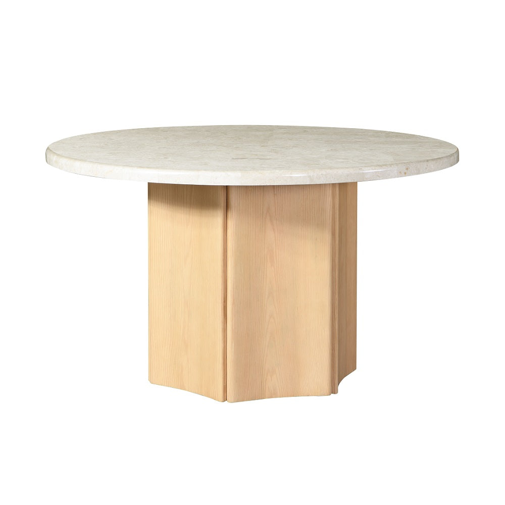 Qwin Round Dining Table w/Natrual Marble Top