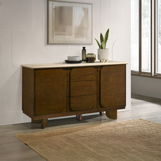 Kasha Server w/Natural Marble Top