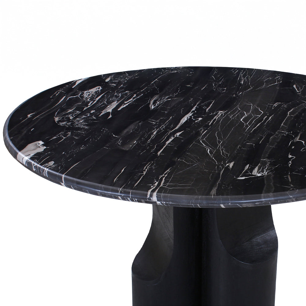 Kinton Round Dining Table w/Natural Marble Top