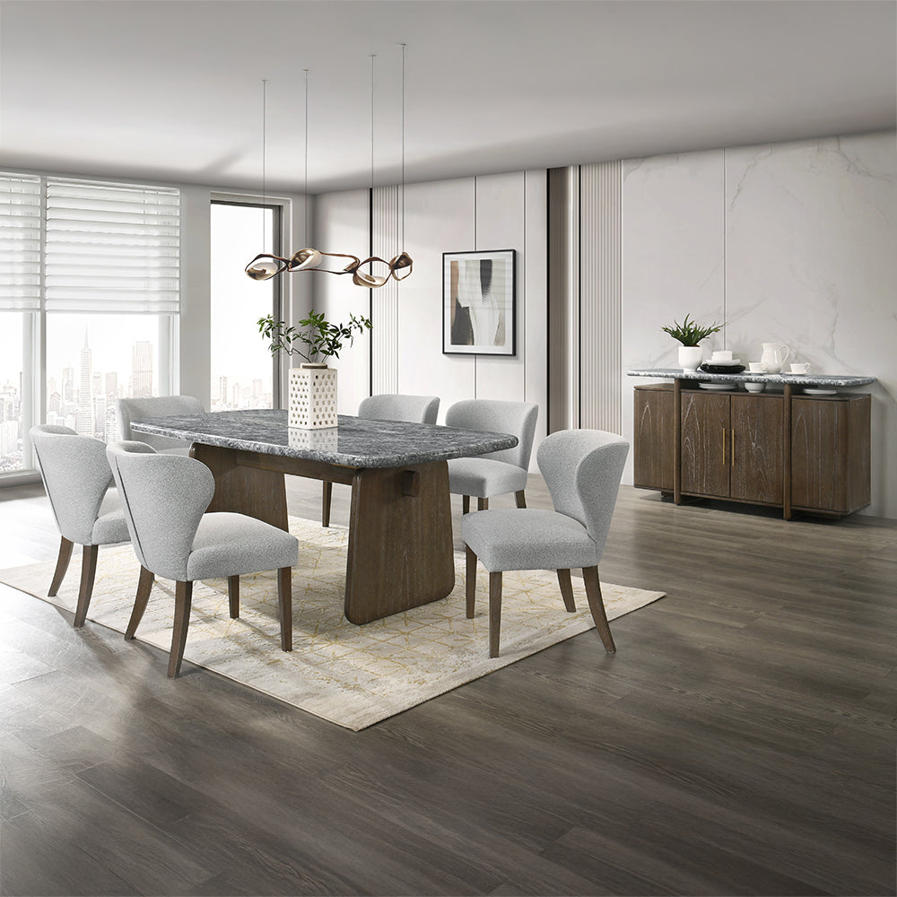 Dillon Dining Table w/Natural Marble Top