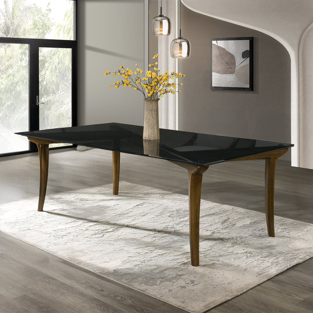 Danzel Dining Table w/Glasss Top