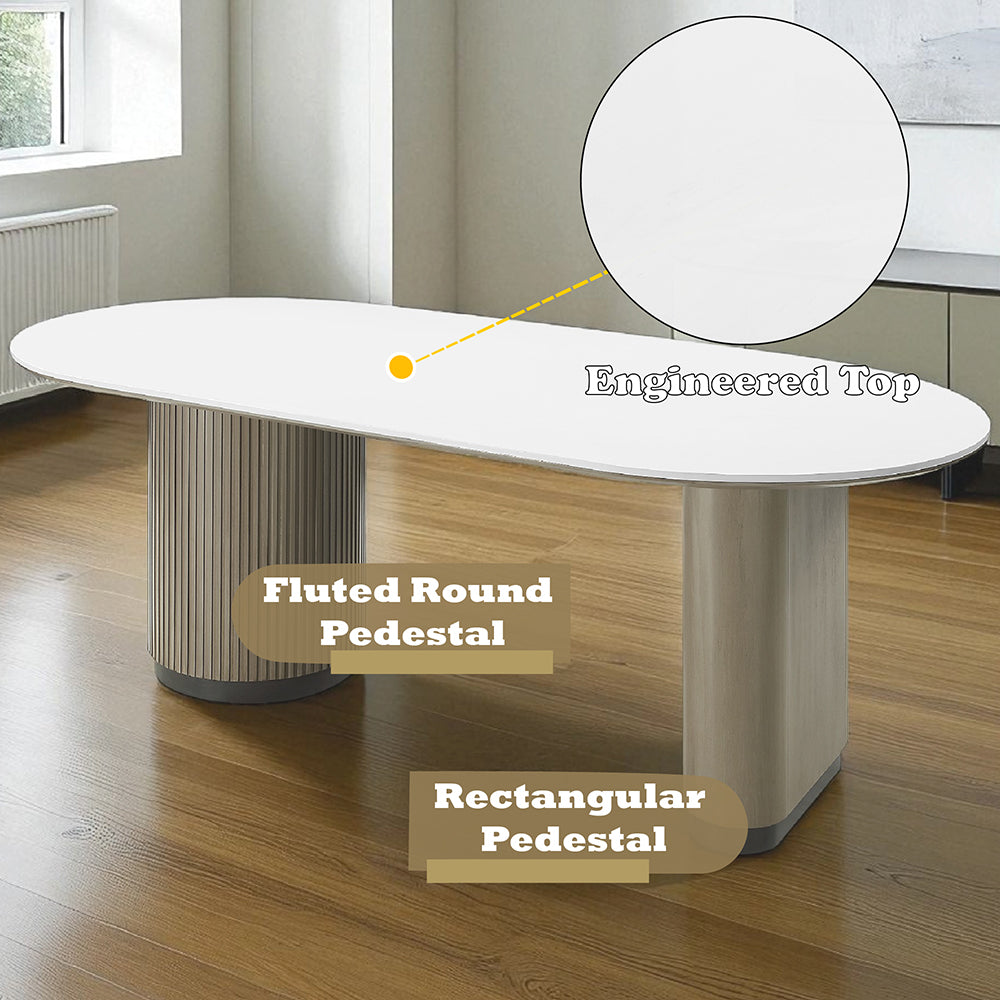 Clayten Dining Table w/Engineering Top