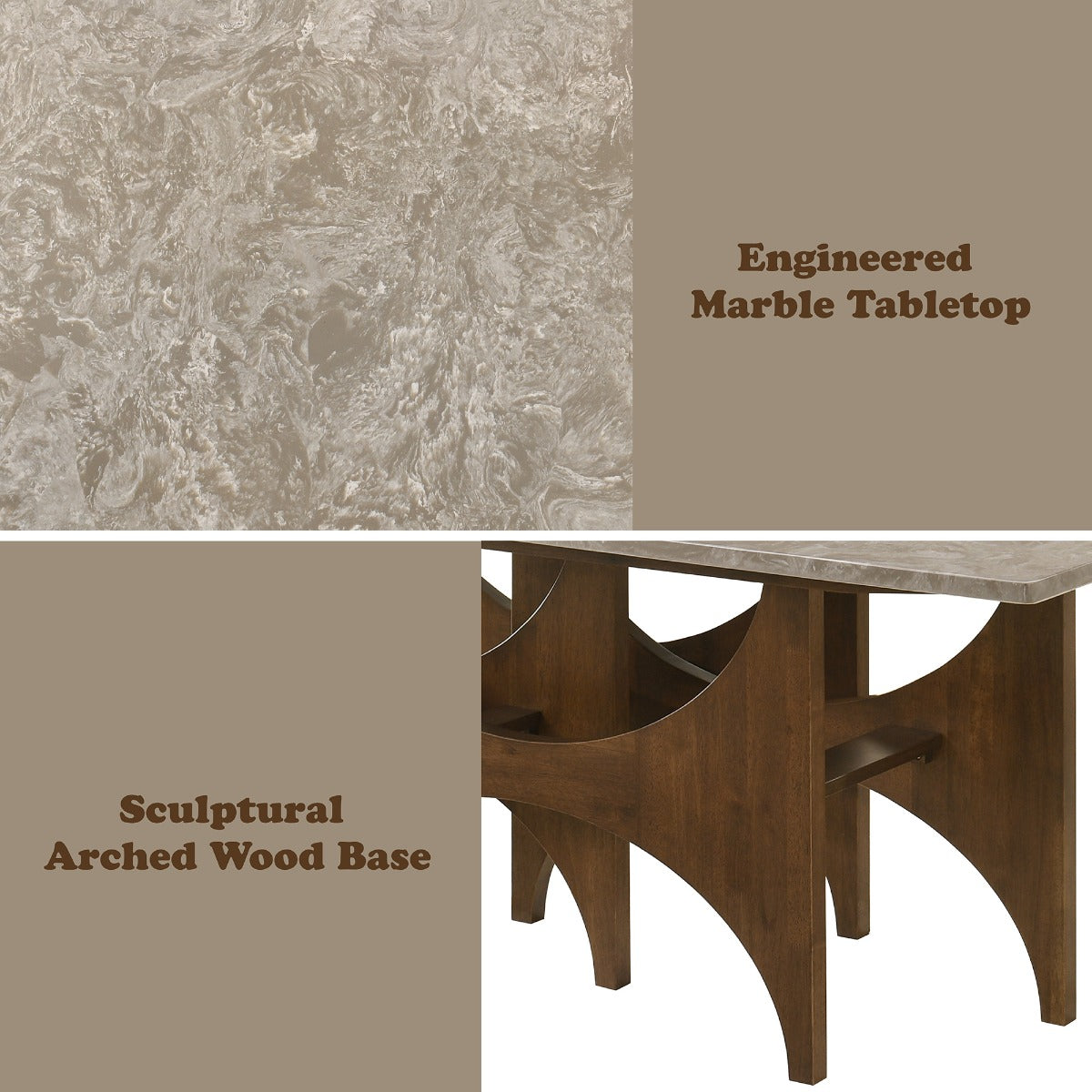Oleia Dining Table w/Engineered Marble