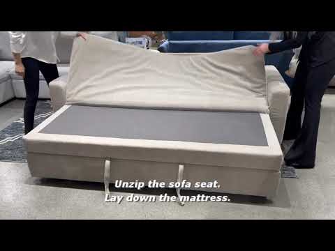 Haran Sofa w/Sleeper, Storage & 2 Pillows (Queen)