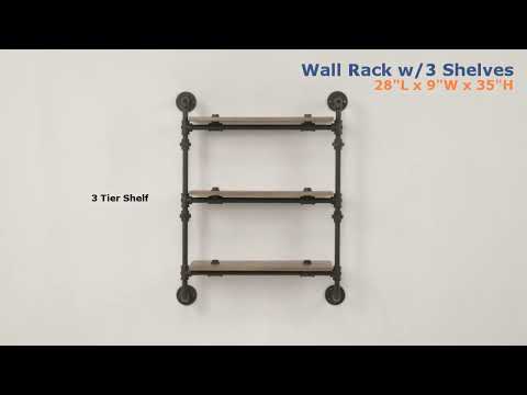 Brantley Wall Rack w/2 Shelves
