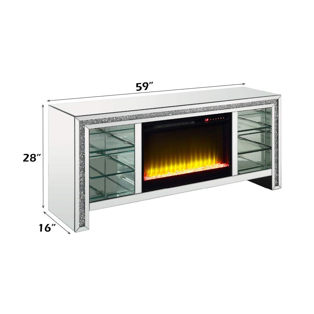 Noralie TV Stand w/Fireplace & LED