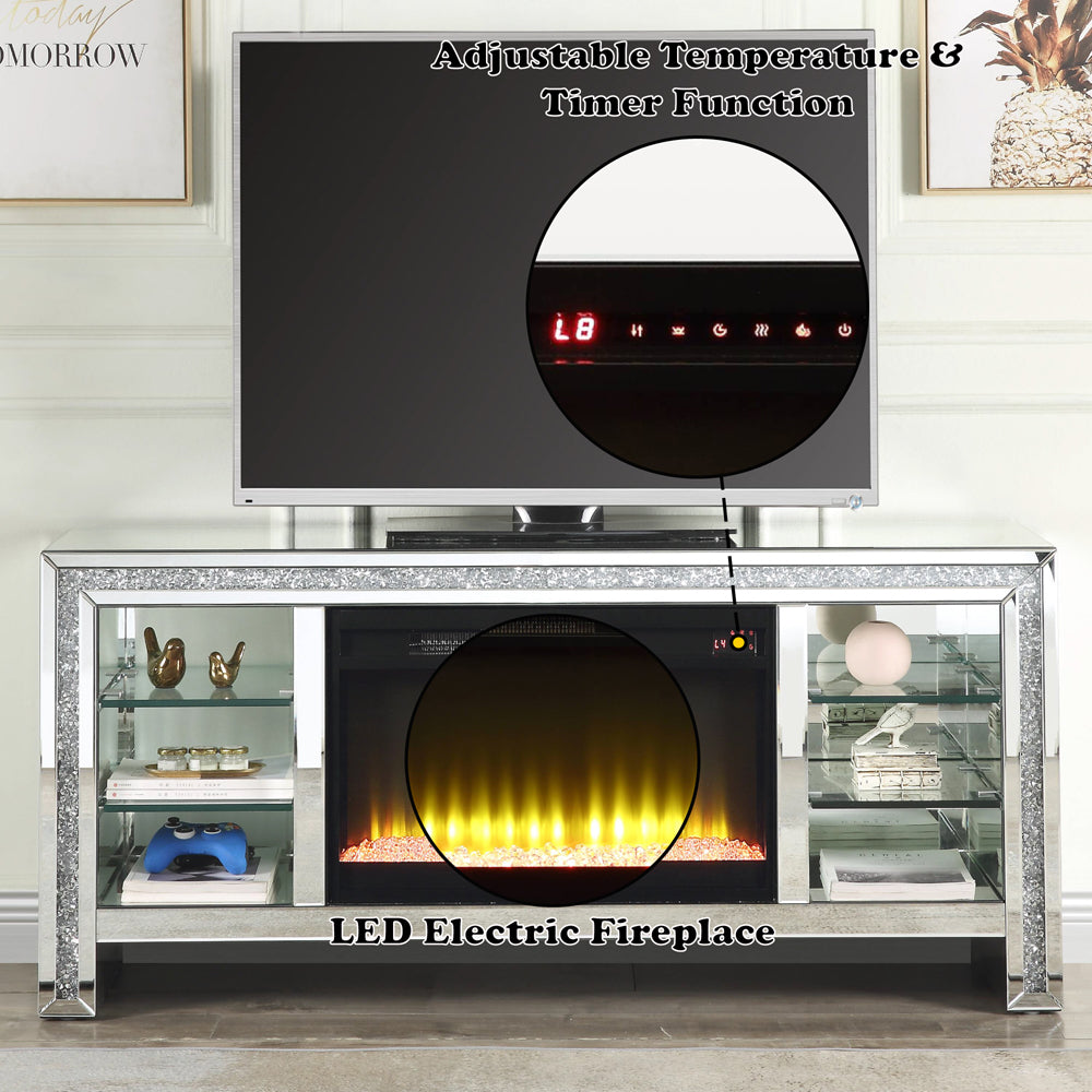 Noralie TV Stand w/Fireplace & LED