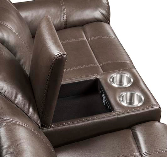 Lydia Motion Loveseat w/USB Port & Console