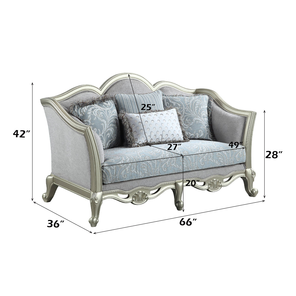 Qunsia Loveseat w/4 Pillows