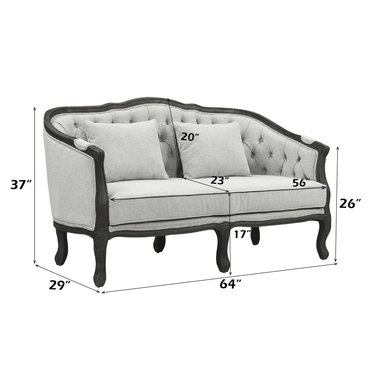 Samael Loveseat w/2 Pillows