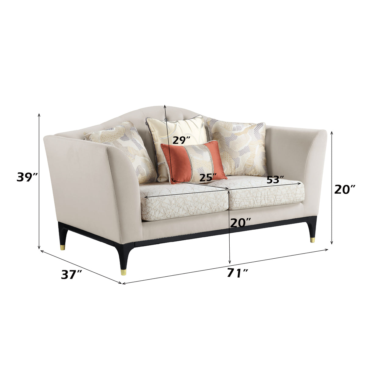 Tayden Loveseat w/4 Pillows