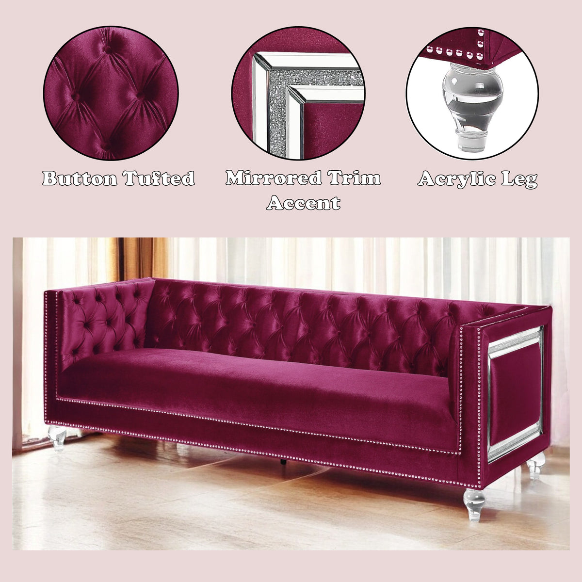 Heibero Sofa w/2 Pillows