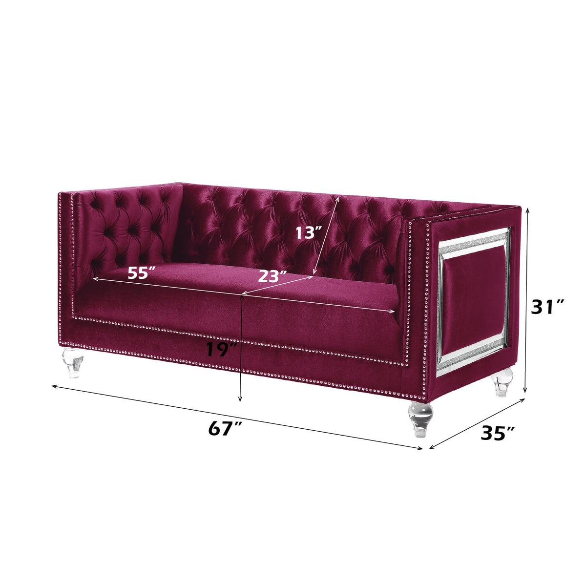 Heibero Loveseat w/2 Pillows