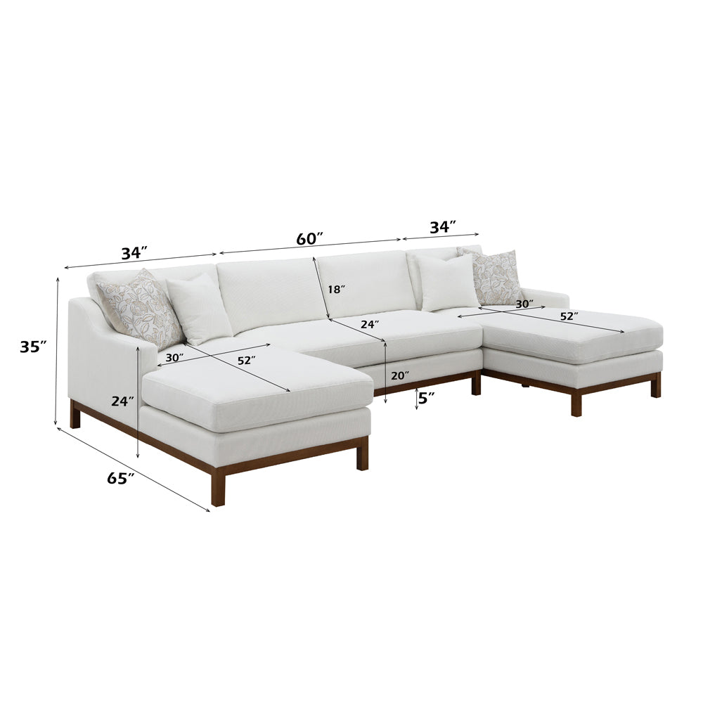 Valiant Sectional Sofa w/4 Pillows