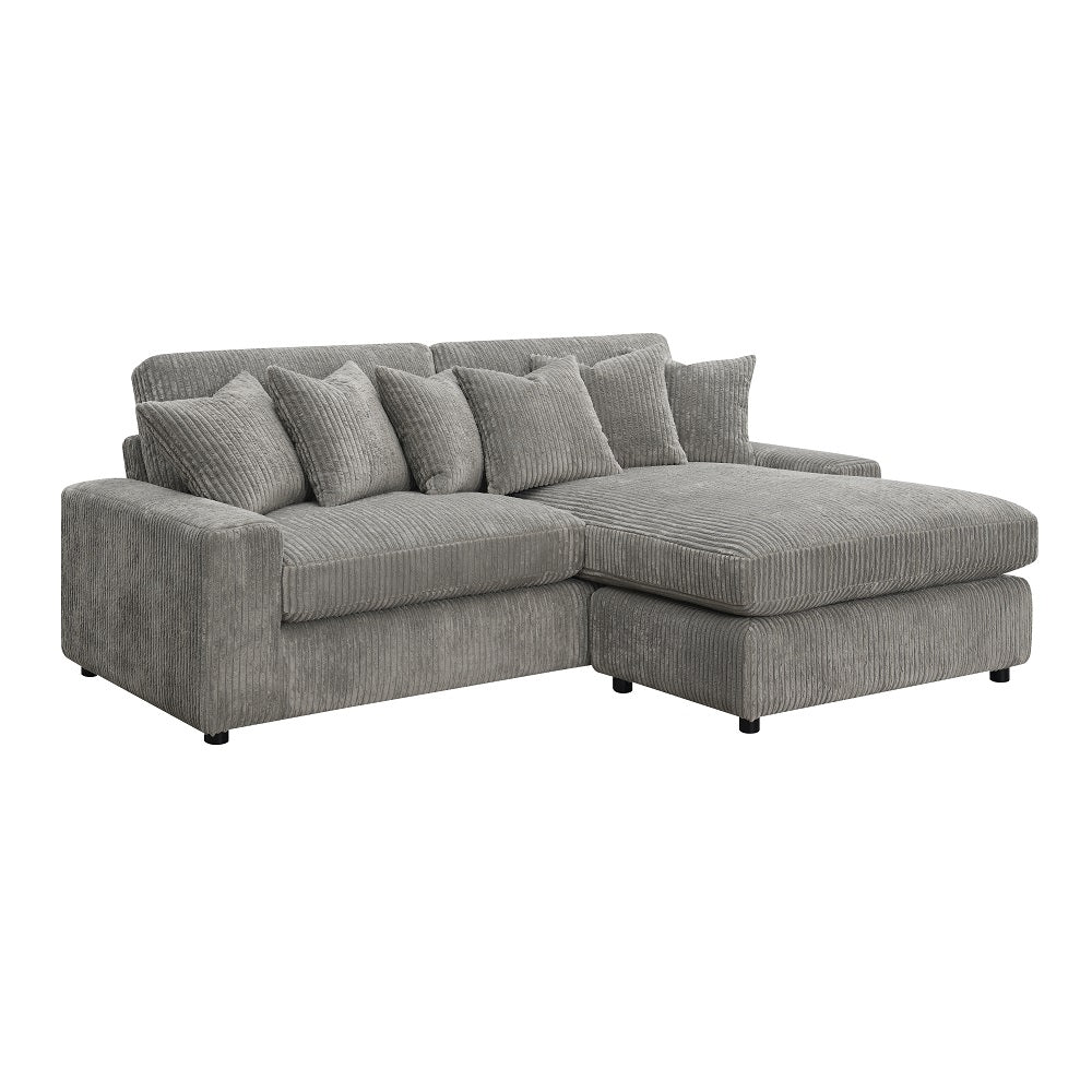 Tavia Reversible Sectional Sofa w/6 Pillows