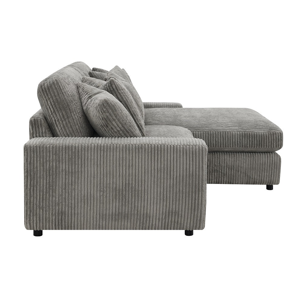 Tavia Reversible Sectional Sofa w/6 Pillows